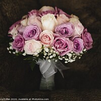 Buy canvas prints of Colorful isolated bridal bouquet for a wedding by Joaquin Corbalan