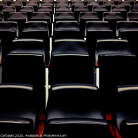 Buy canvas prints of Rows of empty seats and seats in an auditorium. by Joaquin Corbalan