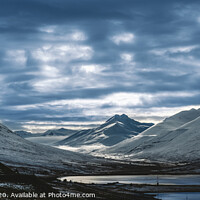 Buy canvas prints of Icelandic landscapes full of green grass, sea and blue sky. by Joaquin Corbalan