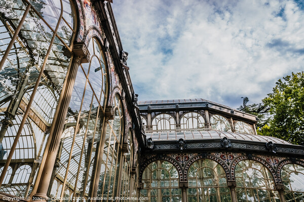 Exterior of the Crystal Palace in Madrid, a must for tourists, in the Retiro Park. Picture Board by Joaquin Corbalan