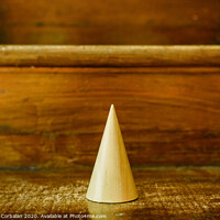 Buy canvas prints of Cone shapes of solid wood to study geometry by Joaquin Corbalan