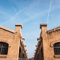 Buy canvas prints of Old brick industrial buildings renovated for social uses of the city in Valencia, Spain. by Joaquin Corbalan