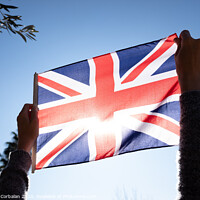 Buy canvas prints of Symbolic protest against United Kingdom by mistreating its national flag. by Joaquin Corbalan