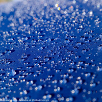 Buy canvas prints of Detail of water drops on a plastic fabric colored in the sun. by Joaquin Corbalan