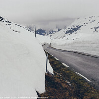 Buy canvas prints of snowy road with ice by Joaquin Corbalan
