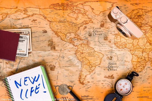 Change in the direction of life, willing to have a new life experience traveling the world. Picture Board by Joaquin Corbalan