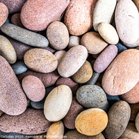 Buy canvas prints of Round beach rocks to decorate the home. by Joaquin Corbalan