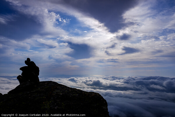 Peñalara mountain peak in Madrid, a cold day of clouds. Picture Board by Joaquin Corbalan