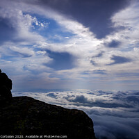 Buy canvas prints of Peñalara mountain peak in Madrid, a cold day of clouds. by Joaquin Corbalan