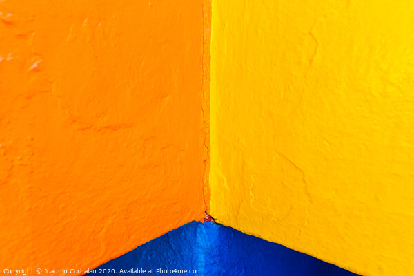 Abstract background of variable geometry and intense yellow and blue colors. Picture Board by Joaquin Corbalan