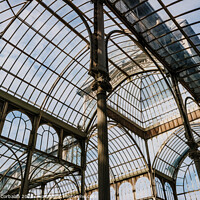 Buy canvas prints of Interior of the Crystal Palace in Madrid, a must for tourists. by Joaquin Corbalan