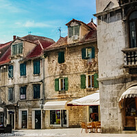 Buy canvas prints of Old town of Split, medieval city with streets full of tourists and religious buildings. by Joaquin Corbalan
