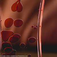 Buy canvas prints of Red drops similar to blood falling in water. by Joaquin Corbalan