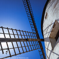 Buy canvas prints of Traditional windmill of La Mancha, in Spain, protagonist of the famous novel Don Quixote. by Joaquin Corbalan
