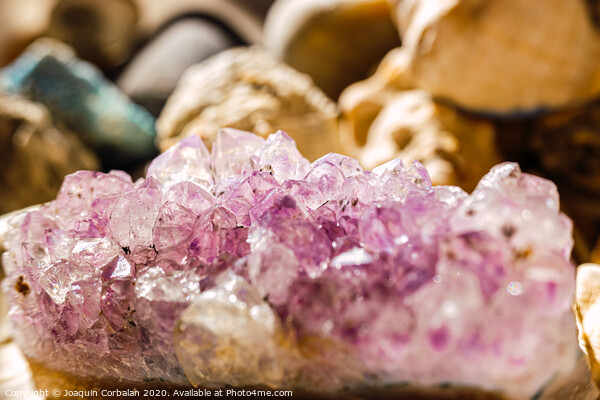Amethyst is a violet macrocrystalline variety of quartz Picture Board by Joaquin Corbalan