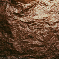 Buy canvas prints of Crumpled and expanded paper with natural texture of reddish tone by Joaquin Corbalan