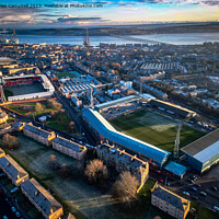 Buy canvas prints of Dens Park and Tannadice Park stadiums, Dundee by Myles Campbell