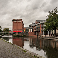 Buy canvas prints of Nottingham canal and British Waterways building. by eyecon 