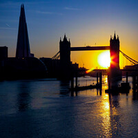 Buy canvas prints of Sunset on Thames  by Graham Long