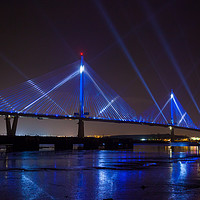 Buy canvas prints of Queensferry Crossing Saltire  by Richard Newton