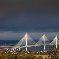 Buy canvas prints of Stormy Sky over the Queensferry Crossing by Richard Newton