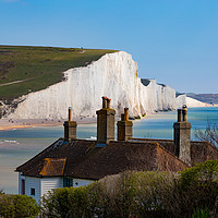 Buy canvas prints of The Seven Sisters at Cuckmere Haven by Nick Hunt