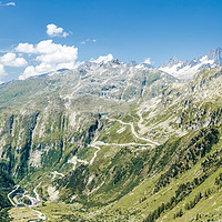 Buy canvas prints of Furkapass Road  by Mike C.S.