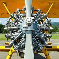 Buy canvas prints of Stearman Aircraft Engine  by Mike C.S.