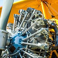 Buy canvas prints of Stearman Aircraft Engine by Mike C.S.