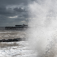 Buy canvas prints of Storm by Southwold pier by Chris Sirett