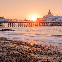 Buy canvas prints of Sunrise at the Eastbourne Pier by Lubos Fecenko