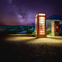 Buy canvas prints of Milky Way & Red telephone box by Lubos Fecenko