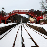 Buy canvas prints of Snow at Goathland Railway Station by Simon Marshall