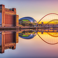 Buy canvas prints of River Tyne Bridges Reflection by Kevin Sloan