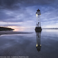 Buy canvas prints of Perch Rock Lighthouse sunset, New Brighton by Katie McGuinness