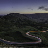 Buy canvas prints of Mam Tor Light Trails by Katie McGuinness