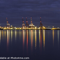 Buy canvas prints of Bootle Docks, River Mersey panorama by Katie McGuinness
