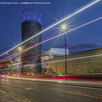 Buy canvas prints of Lowry Theatre Light  Trails by Katie McGuinness