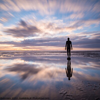 Buy canvas prints of Sunset at Anthony Gormley's Another Place in Crosb by Katie McGuinness