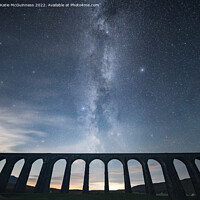 Buy canvas prints of The milky way over the Ribblehead Viaduct by Katie McGuinness