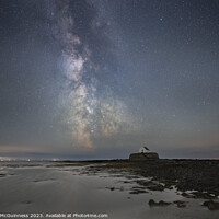 Buy canvas prints of Church in the sea, milky way by Katie McGuinness