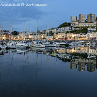 Buy canvas prints of Torquay Harbour reflections by Katie McGuinness