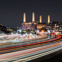 Battersea Power Station train trails