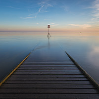 Buy canvas prints of Lytham Jetty Tranquil Sunset by Katie McGuinness