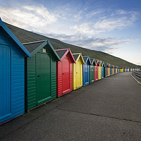 Buy canvas prints of Colourful Beach Huts at Whitby by Katie McGuinness