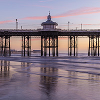 Buy canvas prints of Blackpool North Pier at sunset by Katie McGuinness