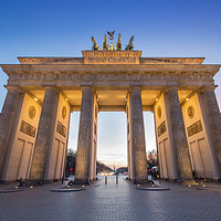 Buy canvas prints of Brandenburg Gate, Berlin at dusk by Katie McGuinness