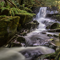Buy canvas prints of Healey Dell Waterfall by Katie McGuinness