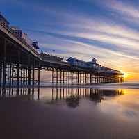 Buy canvas prints of Blackpool Central Pier at sunset by Katie McGuinness