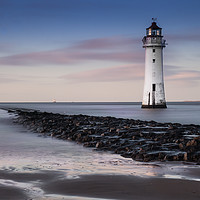 Buy canvas prints of Sunset at Perch Rock Lighthouse, New Brighton by Katie McGuinness